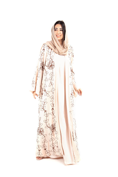 Hanayen Colour Abaya With Embroidery