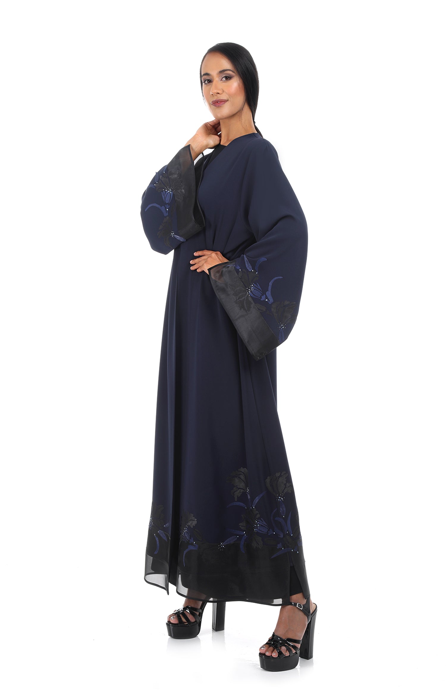 Exquisite Crystalized Color Design Abaya main image 1