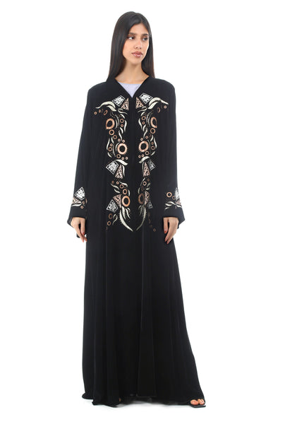 Hanayen Design Velvet Black Abaya