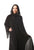 Hanayen Elegant Overlap Neda Abaya With Chiffon Inserts Highlighted With Stone Design