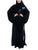 Hanayen Floral Embroidered Black Abaya With Crystal Elements