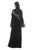 Hanayen Floral Embroidered Velvet Abaya Black