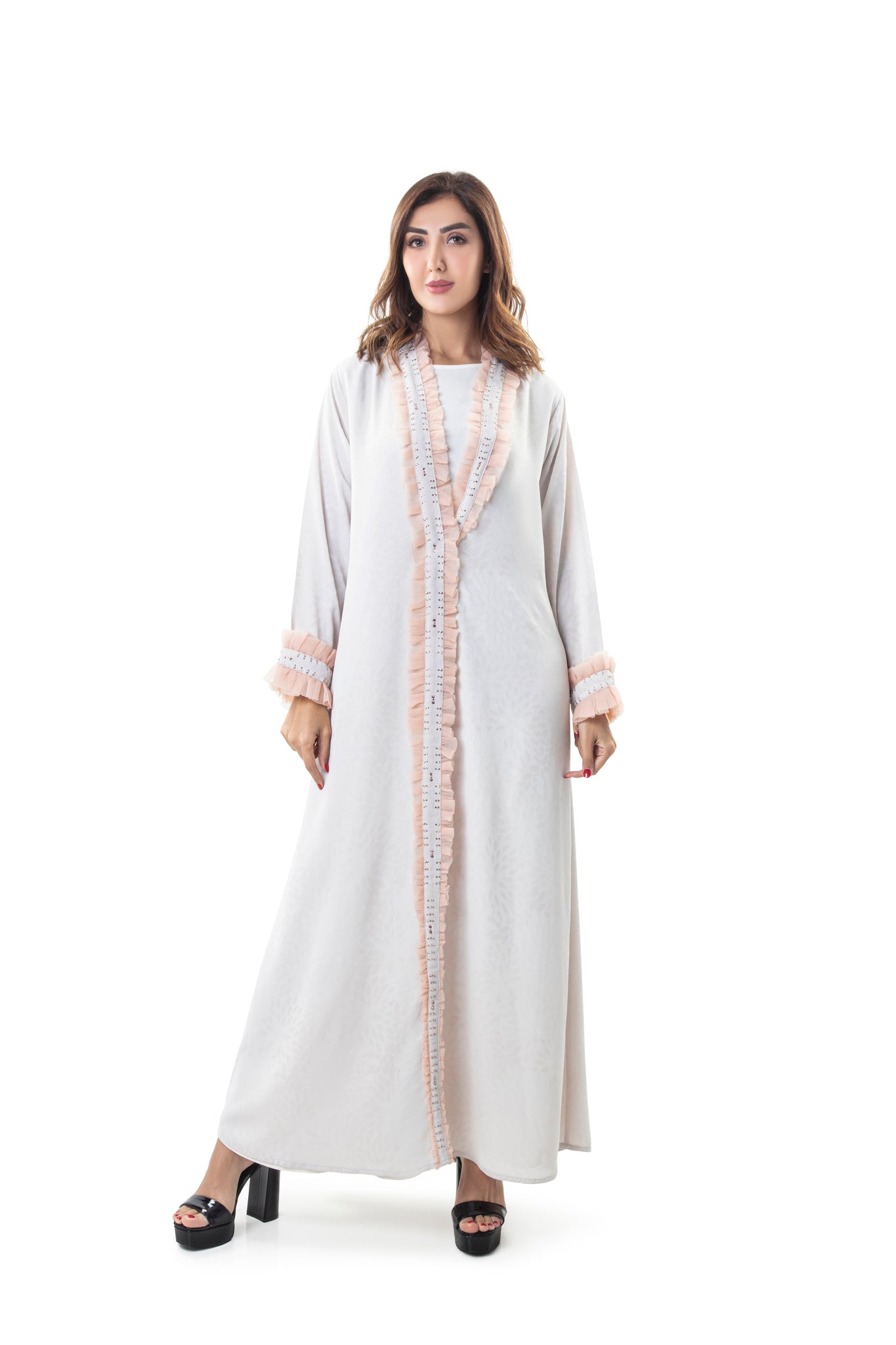 Hanayen Gather Details Summer Abaya With Crystals