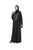 Hanayen Abaya in Black With Shape Crystals