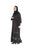 Hanayen Beaded Design Abaya in Black With Cut Design
