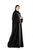 Crepe fabric black abaya with swarovski crystal design and hijab / sheila by Hanayen