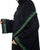 Hanayen Black Abaya Insert With Green Lace