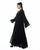 Hanayen Black Abaya Insert With Green Lace