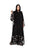 Hanayen Black Abaya With Lace And Embroidery