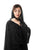 Hanayen Black Abaya With Sleeves Lace Details