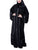 Hanayen Black Abaya With White Stitched Design