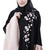 Hanayen Black And Beige Abaya With Floral Design