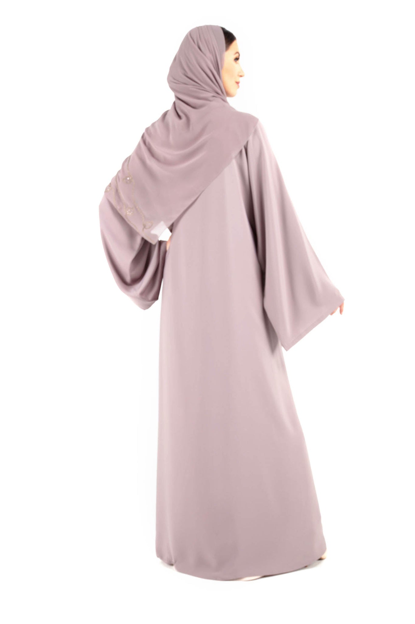 Hanayen Blush Pink Colour Abaya With Art Design