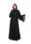 Hanayen Classic Abaya with Inserts of Pleats Embellished with Crystal  Element