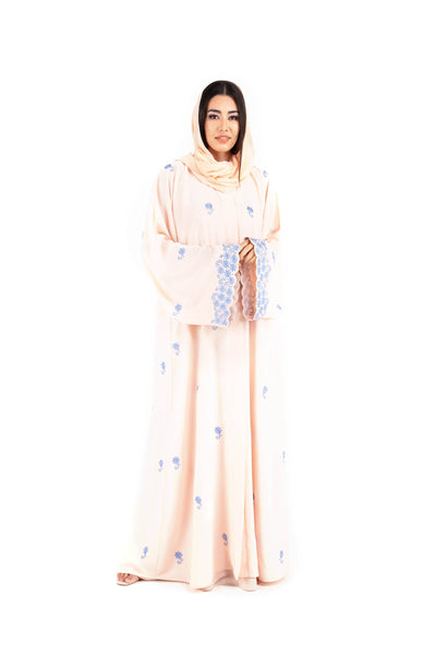 Hanayen Color Abaya With Embroidery Design
