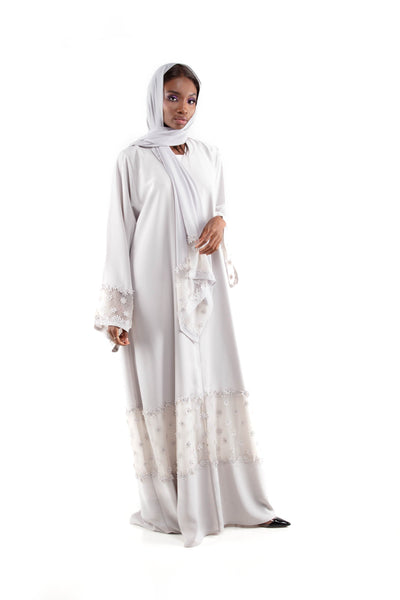 Hanayen Color Abaya with Toor Lace