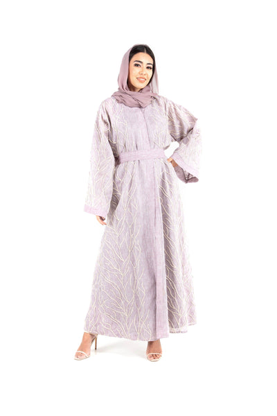 Hanayen Color Linen Designed Abaya