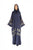 Fabric blue abaya with dantel design and hijab / sheila by Hanayen