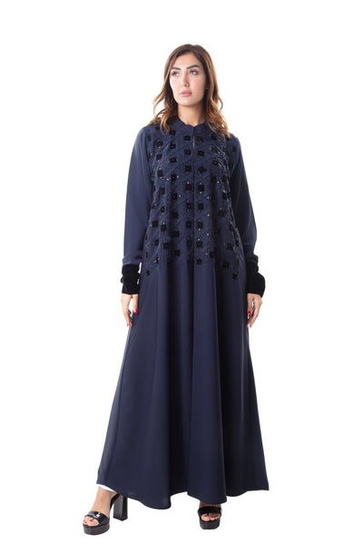 Hanayen Denim Blue Abaya Design
