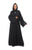 Hanayen Elegant Classic Abaya with French Lace Inserts Complimented with Hand Embroidery Details