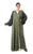 Hanayen Elegant Self Textured Color Abaya with Puff Sleeves