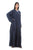 Hanayen Embroidered Design Abaya In Navy Blue