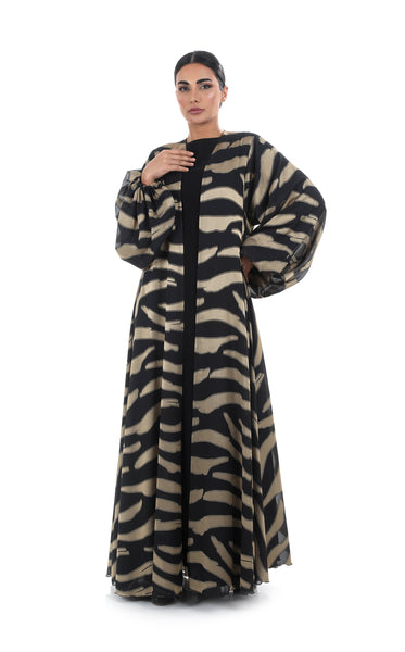 Hanayen Exquisite Modern A-line Abaya with Puff Sleeves