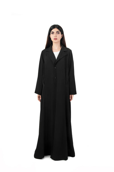 Hanayen Jacket Abaya With Lace Details