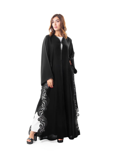 Hanayen Lace Design Trendy Abaya
