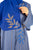 Hanayen Linen Blue Abaya with Ary Embroidery