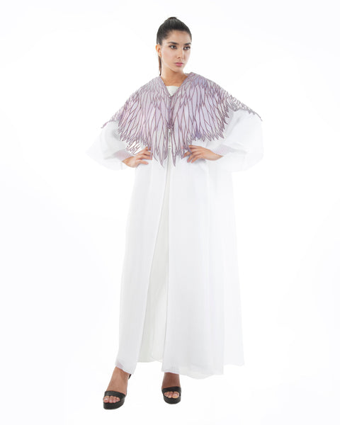 Hanayen Modern Cape With Embroidery & Embellished With Crystals