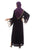 Hanayen Purple Velvet Abaya With Crystalized Design Lace