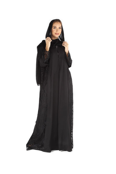Hanayen Special Abaya Fabric Embroidered On Sides And Sleeves