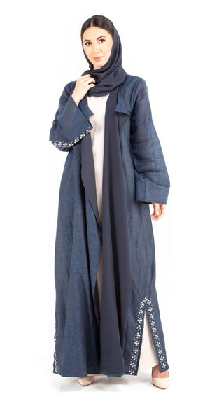 Hanayen Tailor Deigned Blue Shade Abaya