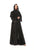 Hanayen Black Velvet Abaya With Belt