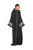 Hanayen Classic Black Abaya With Lace Inserts