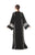 Hanayen Classic Black Abaya With Lace Inserts And Beads Details