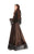 Hanayen Dark Brown Velvet Belted Abaya