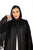 Hanayen Exquisite textured Chiffon Abaya with exclusive French dentelle embellished with Crystal elements