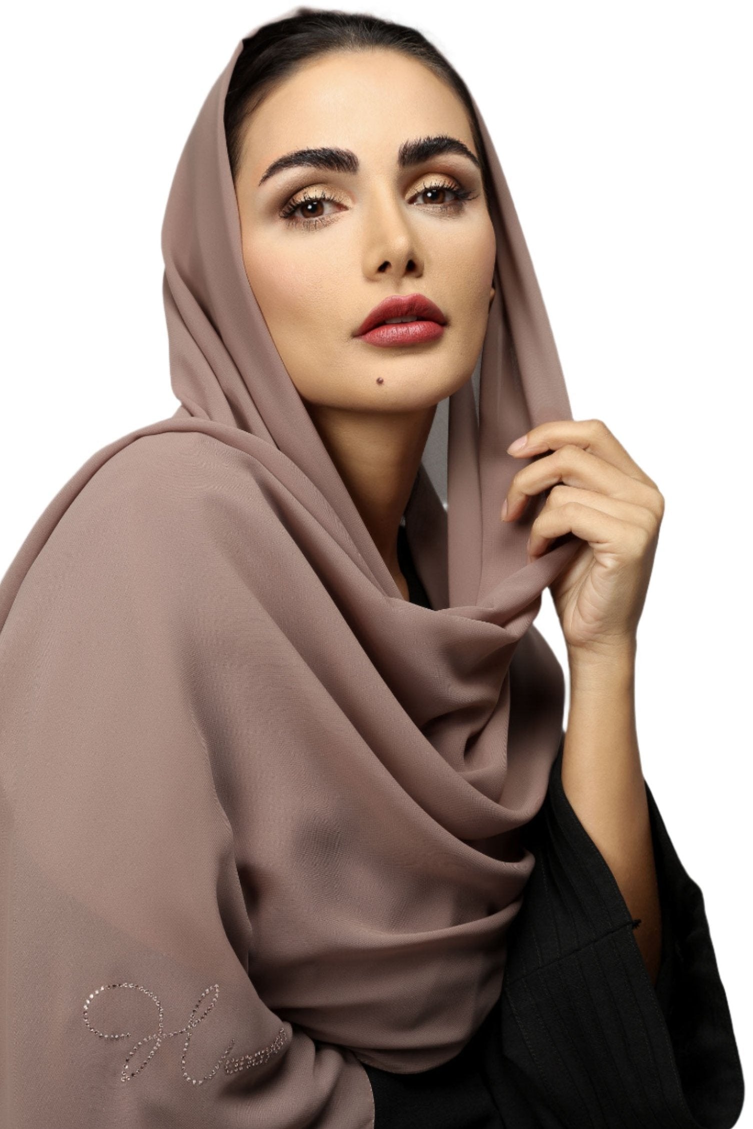 Buy Online Hazelnut Chiffon Sheila Luxury Online Abaya Women's