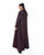 Hanayen Maroon Jacket Abaya Design With Lapel Crystal