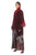 Hanayen Maroon Velvet Abaya Design