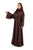 Brown Silk Satin Abaya/ Printed made by Hanayen-1