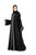 Crepe fabric black abaya with swarovski crystal design and hijab / sheila by Hanayen