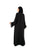 Crepe fabric black abaya with swarovski crystal design and hijab / sheila by Hanayen