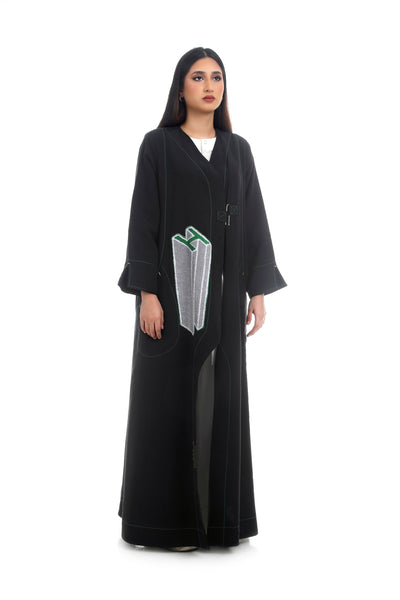 Hanayen Overlapped A-Line Abaya