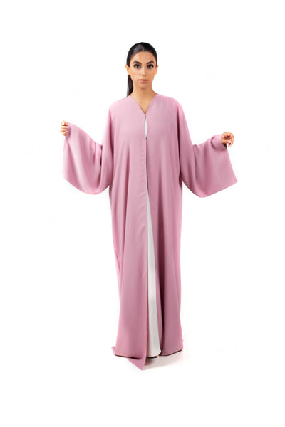 Hanayen Pink Abaya Plain Designer