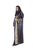 Hanayen Satin fabric Abaya Blue colour With Beads work at sleeve end