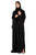 Black Crepe Abaya/ Embroidery made by Hanayen-4